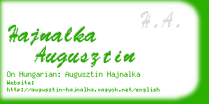 hajnalka augusztin business card
